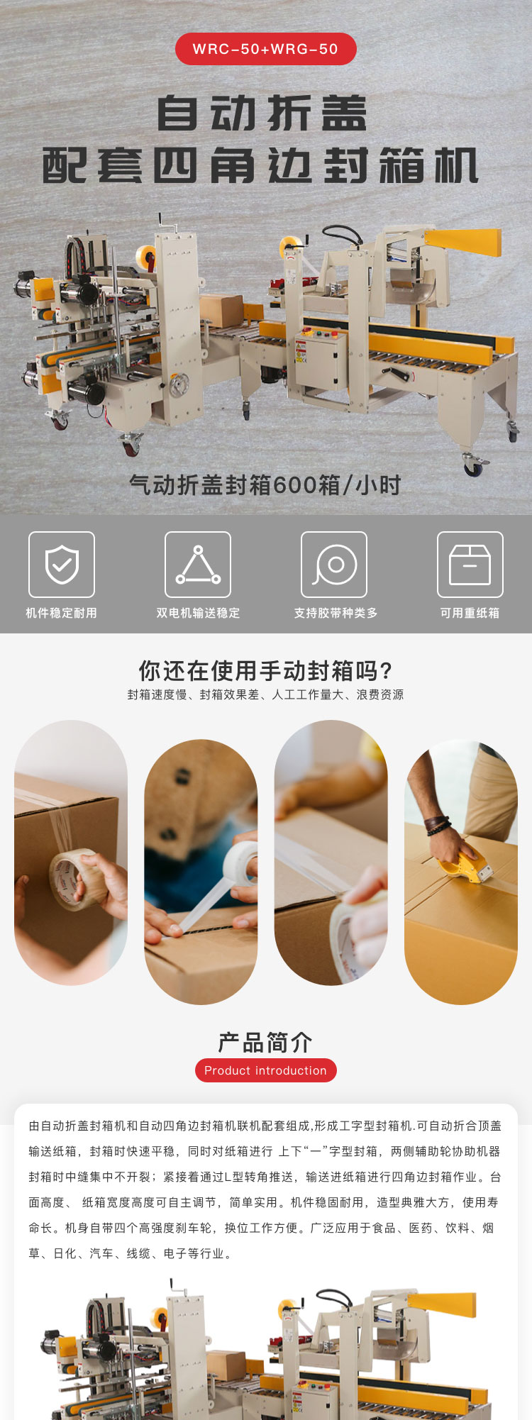 自動折蓋封箱角邊機